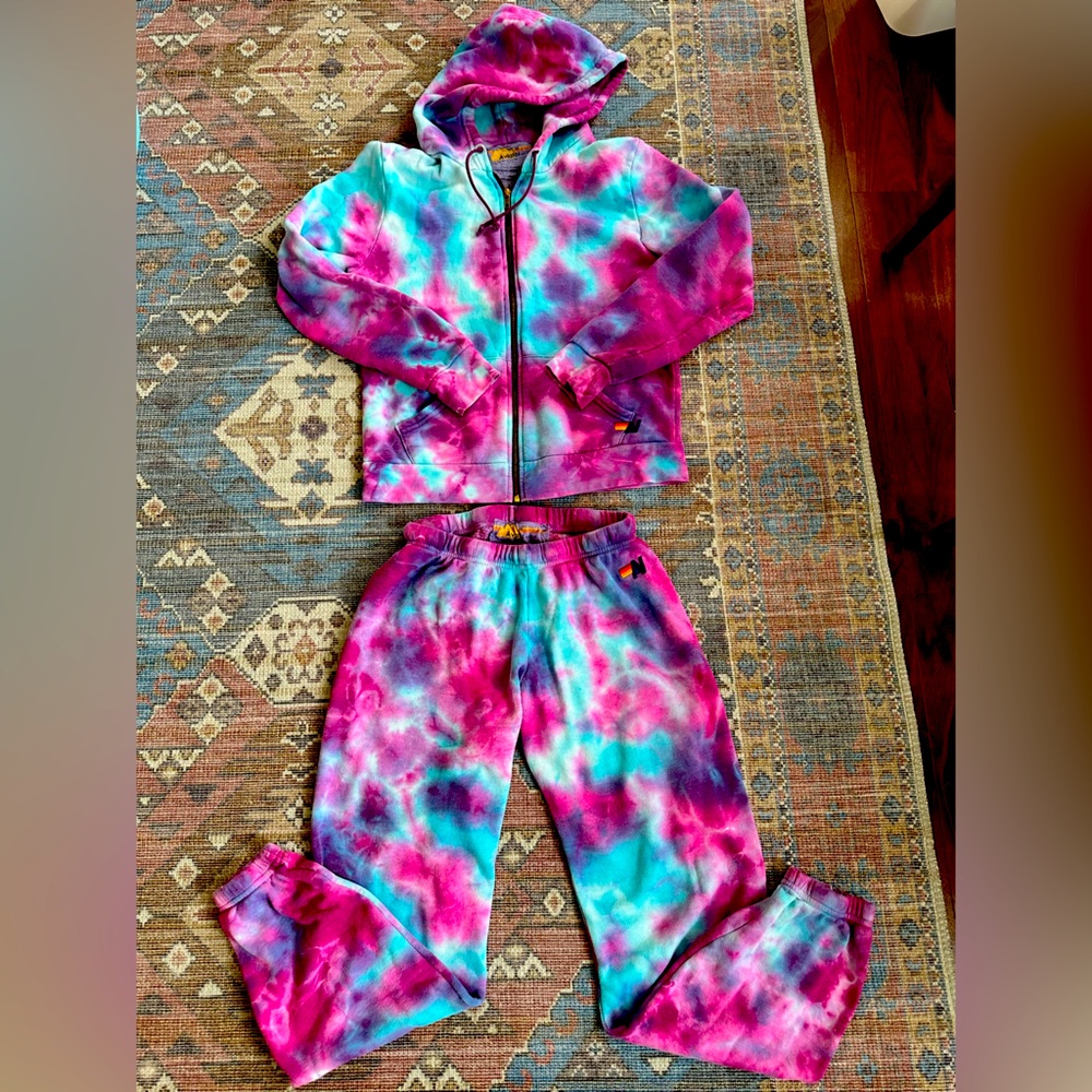 Aviator Nation tie-dyed sweatsuit, women’s M